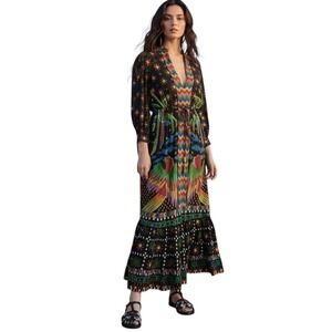 farm rio navy macaw embroidered maxi dress FARM Rio | Dresses | Farm Rio Womens Navy Macaw Embroidered Maxi Dress